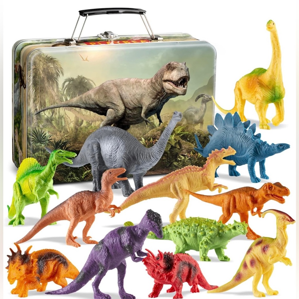 DINOSAUR Lunchbox Case Figures Toys Realistic Montessori Animal Imaginary Play